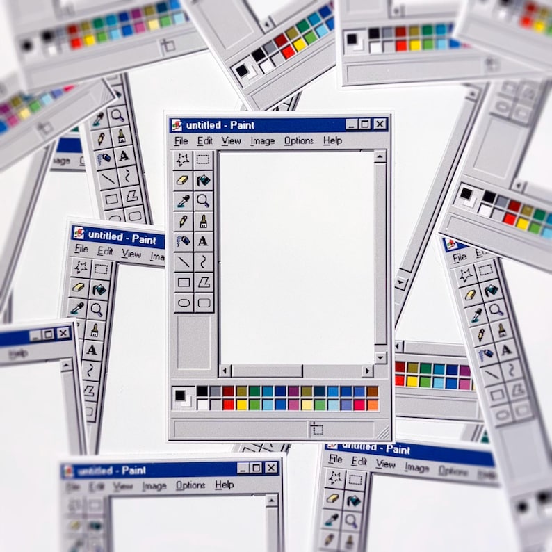 Windows 95 MS Paint Sticker – Retro 90s Computer Vinyl Decal – Y2K Tech ...