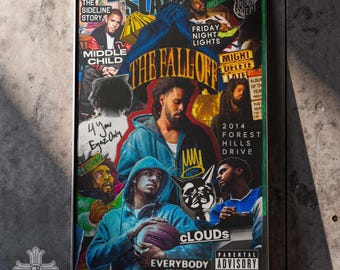 Plakat hiphopowy J. Cole'a „The Falloff” – kolaż ścienny 24"x36"