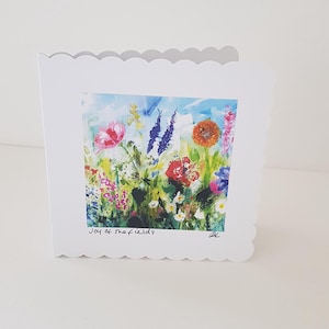 Carte florale pour elle Carte fleurs sauvages Carte florale Ami