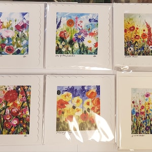 Carte florale pour elle Carte fleurs sauvages Carte florale Ami