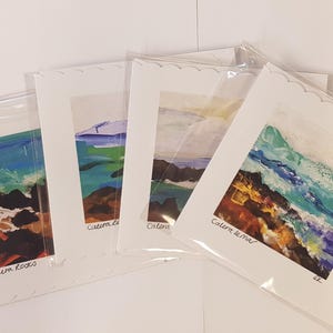 Kustkaart Zeegezicht Notitiekaart voor hem Zeekaart voor haar Strand