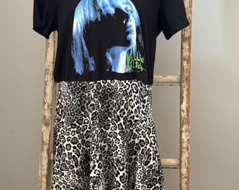 Large Billie Eilish Dress: Leopard Print Skirt