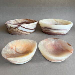 Hand Carved Onyx Catchall Bowl: Rustic Stone Jewelry Dish by SAÉA Designs