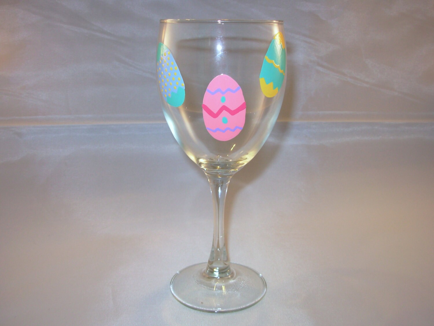 Handpainted Easter Wine Glass Personalized Easter Eggs Etsy Canada