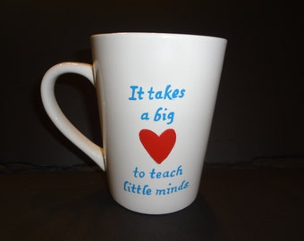 Hand Painted Personalized  Teacher Mug