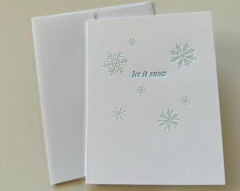 Let it Snow - 2-color letterpress holiday card