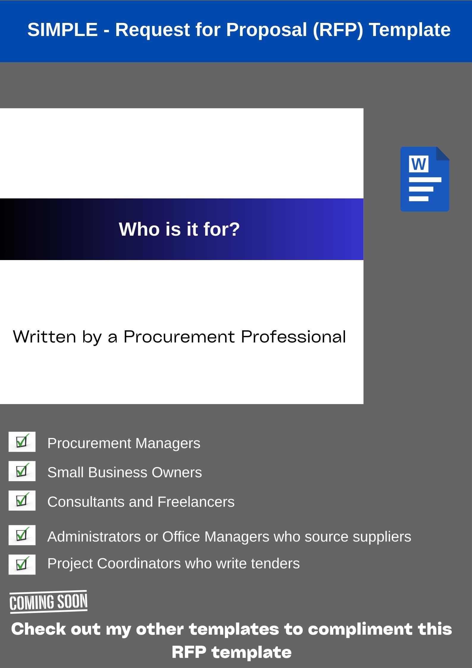 Easy Rfp Editable RFP Template for Goods & Services | Microsoft Word ...