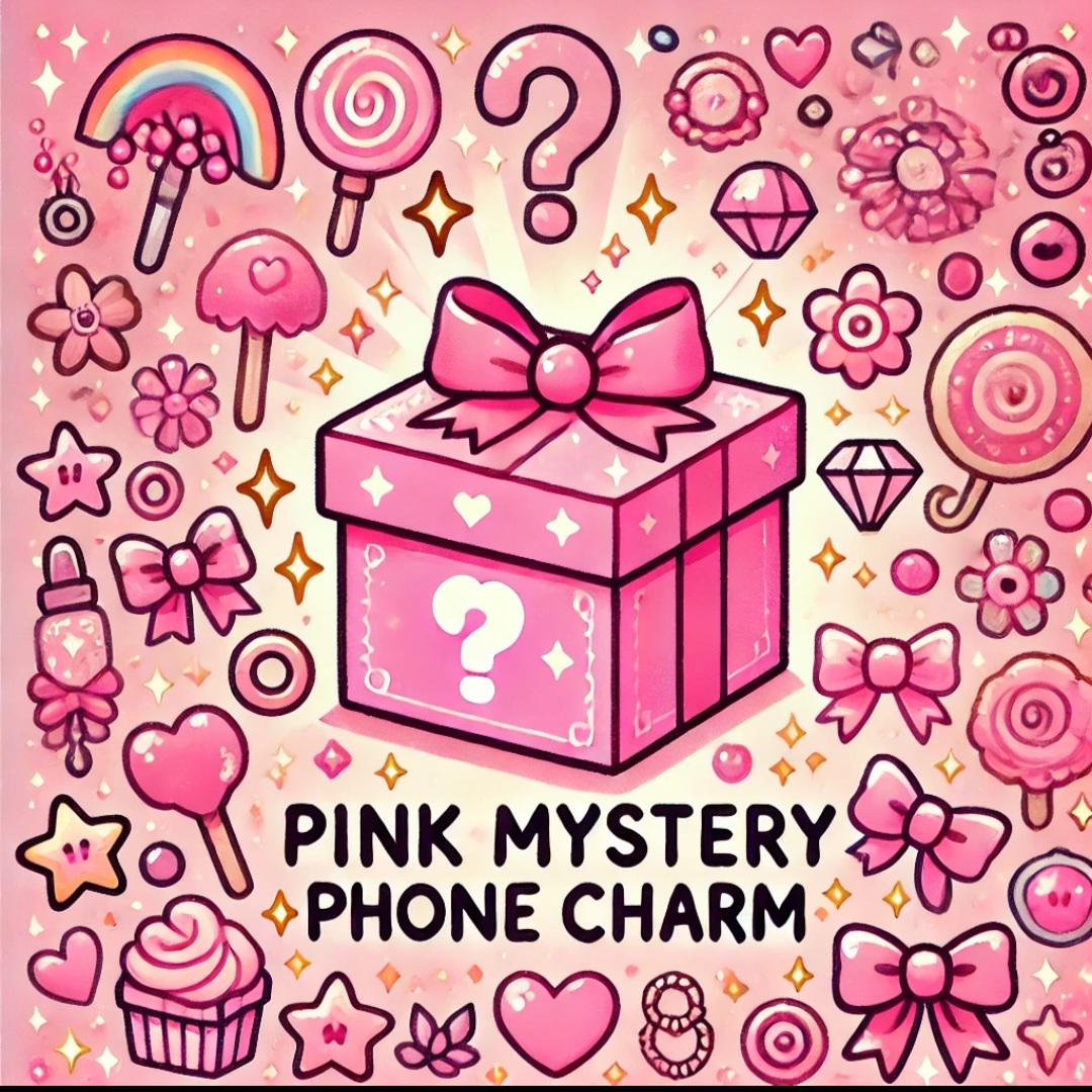 MYSTERY pink themed phone charm