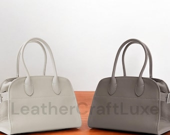 Mini bolso tote 100% cuero genuino. Bolso tote de lujo Margaux. Elegante bolso con asa superior. Bolso de mano de cuero para mujer, ideal para el día a día y para viajes.