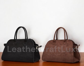Suede Tote Bag Minimal Leather Tote Bags Genuine Leather Handbags Crossbody Bag Designer Bags Bucket Bag Leather Tote Bag
