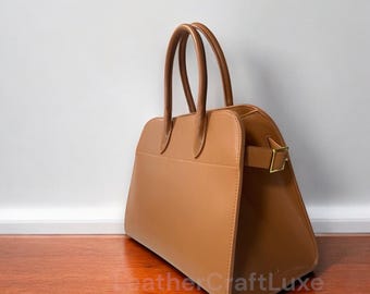 レザートートバッグ レディース 牛革ハンドバッグ トップハンドルバッグ 高級デイリーバッグ