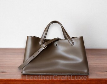 New Genuine Leather Bag Casual Versatile Large Capacity Commuter Crossbody Tote Bag Stylish Everyday Shoulder crossbody Handbag Luxury Purse