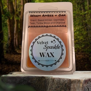 6 Pack Wax Melts- Warm Amber & Oak