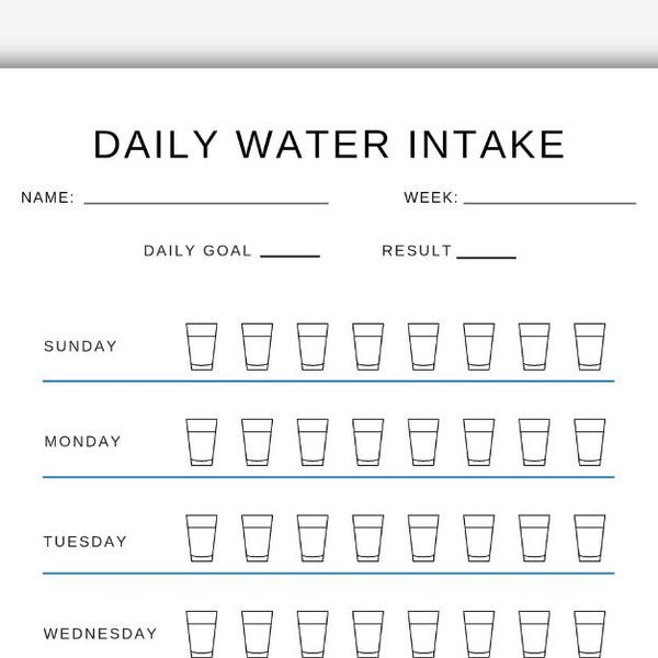 Drinking Water Log - Etsy