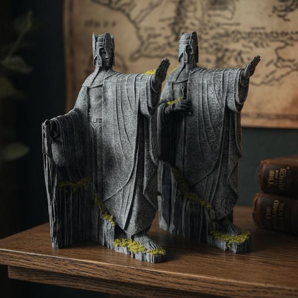 Op Lord of the Rings geïnspireerde Argonath-monumenten - handgeschilderd en gedecoreerd - Limited Edition