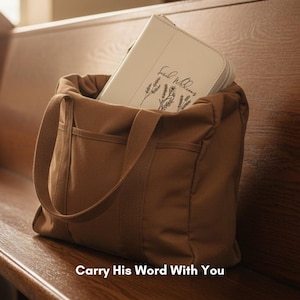 Custom Floral Bible Cover - Engraved Name, Durable Zipper image 9