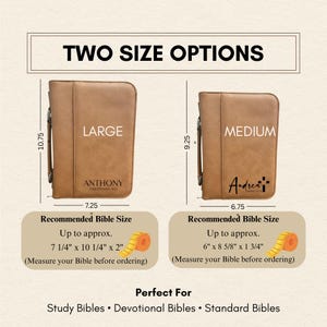 Custom Floral Bible Cover - Engraved Name, Durable Zipper image 5