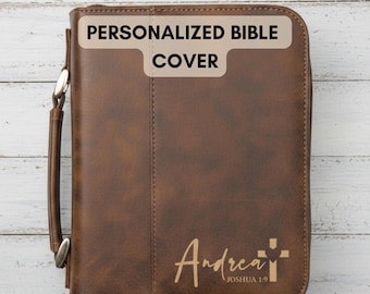Engraved Bible Cover for Women - Custom Name and Scripture