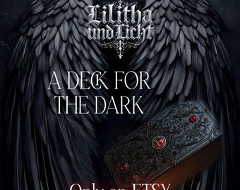 Tarocchi Lilith und Licht / 78 carte fantasy dark gotico / Dualità luce ombra / Dea oscura divina femminile / Oracolo del misticismo tedesco