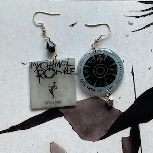 MCR The Black Parade Album Cover CD Earrings - Handmade Unique Gift - My Chemical Romance Long Live Tour Merch - Concert Jewelry