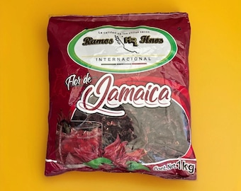 Dried Hibiscus Flowers (Flor de Jamaica) 1kg, Authentic Mexican Tea Ingredient