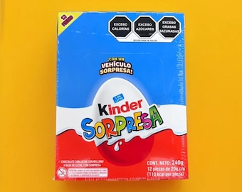 Kinder Sorpresa Huevo De Chocolate Sorpresa (12 Huevos)(20g C/U)(240g Total)(Niño)