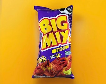 6-Pk Mexican Chips Big Mix Chips Barcel Fuego Spicy Flavor (80g) Bags