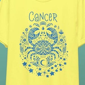 Cancer Zodiac Shirt: Astrology Star Sign Tee - July Birthday Gift