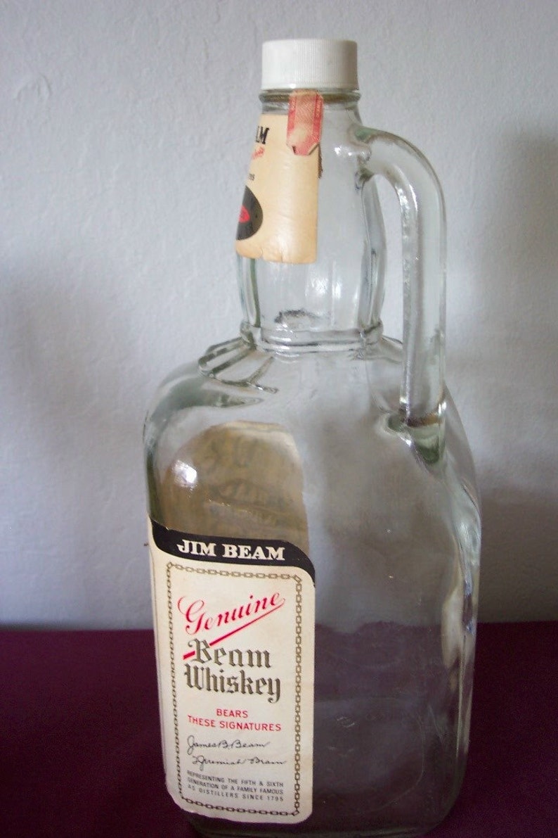 Vintage Jim Beam One Gallon Whiskey Bottle Etsy