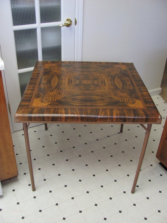 Vintage Samsonite 1940s Folding Card Table Etsy