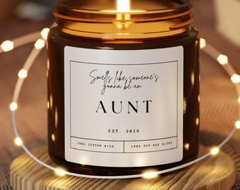 Future Aunt Candle | Pregnancy Announcement Soy Wax Gift