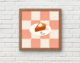 Hello Pumpkin Pie Print – Autumn Kitchen Decor (Digital Download)