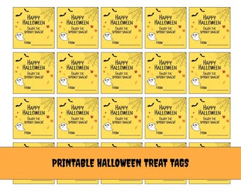 Halloween Treat Tags for Students: Spooky Snack Favors (PDF)