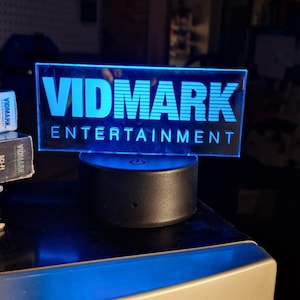 Vidmark VHS Collector LED Sign – Retro Video Store RGB Light –  Edge Lit Display for Media Rooms & Desktops