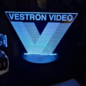 Vestron Video #2 VHS Collector LED Sign – Retro Video Store RGB Light –  Edge Lit Display for Media Rooms & Desktops