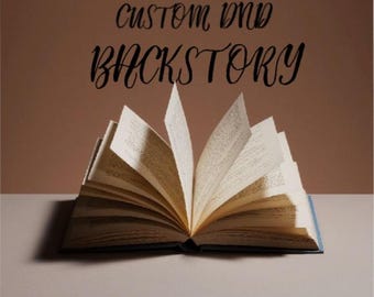 Historia de personaje de D&D personalizada: Escritura de trasfondo personalizada para 5.ª edición