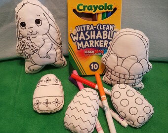 Color your own Easter stuffies