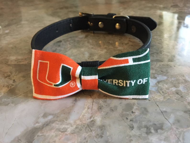 Sports-University of Miami Dog Bow Tie image 1