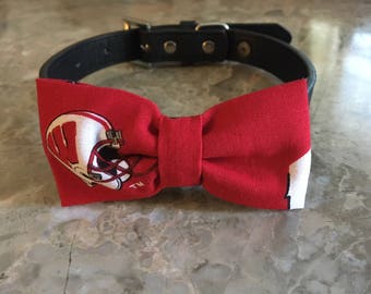 Sports-Wisconsin Badgers Dog Bow Tie