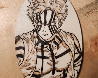 Anime Dämon Holz brennende Kunst