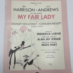 My Fair Lady Vocal Selection Vintage 1956 Sheet Music Book Loewe Lerner USA