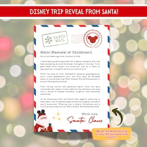 Revelación del viaje a Disney de parte de Papá Noel