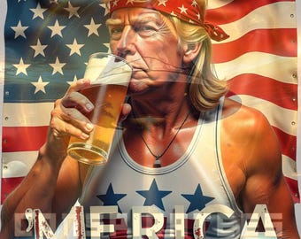 Trump 'Merica Shirt Design: Patriotic PNG (Digital Download)