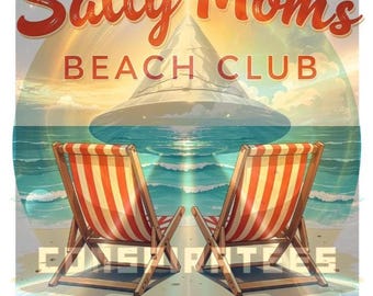 Salty Moms Beach Club PNG: Design maglietta estiva (download digitale)