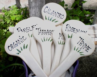 Herb Garden Markers ~ ceramic plant labels
