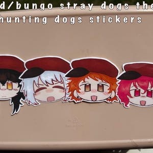 Bsd/bungo perros callejeros cazando pegatinas de perros- jouno tecchou, Tachihara y Teruko