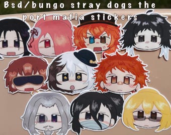 Może przedstawiać: Zestaw dziesięciu kolorowych naklejek z postaciami z kreskówek z anime "Bungo Stray Dogs". Naklejki przedstawiają postacie takie jak Atsushi Nakajima, Akutagawa Ryunosuke i Dazai Osamu. Naklejki są wydrukowane na białym papierze i mają błyszczące wykończenie.