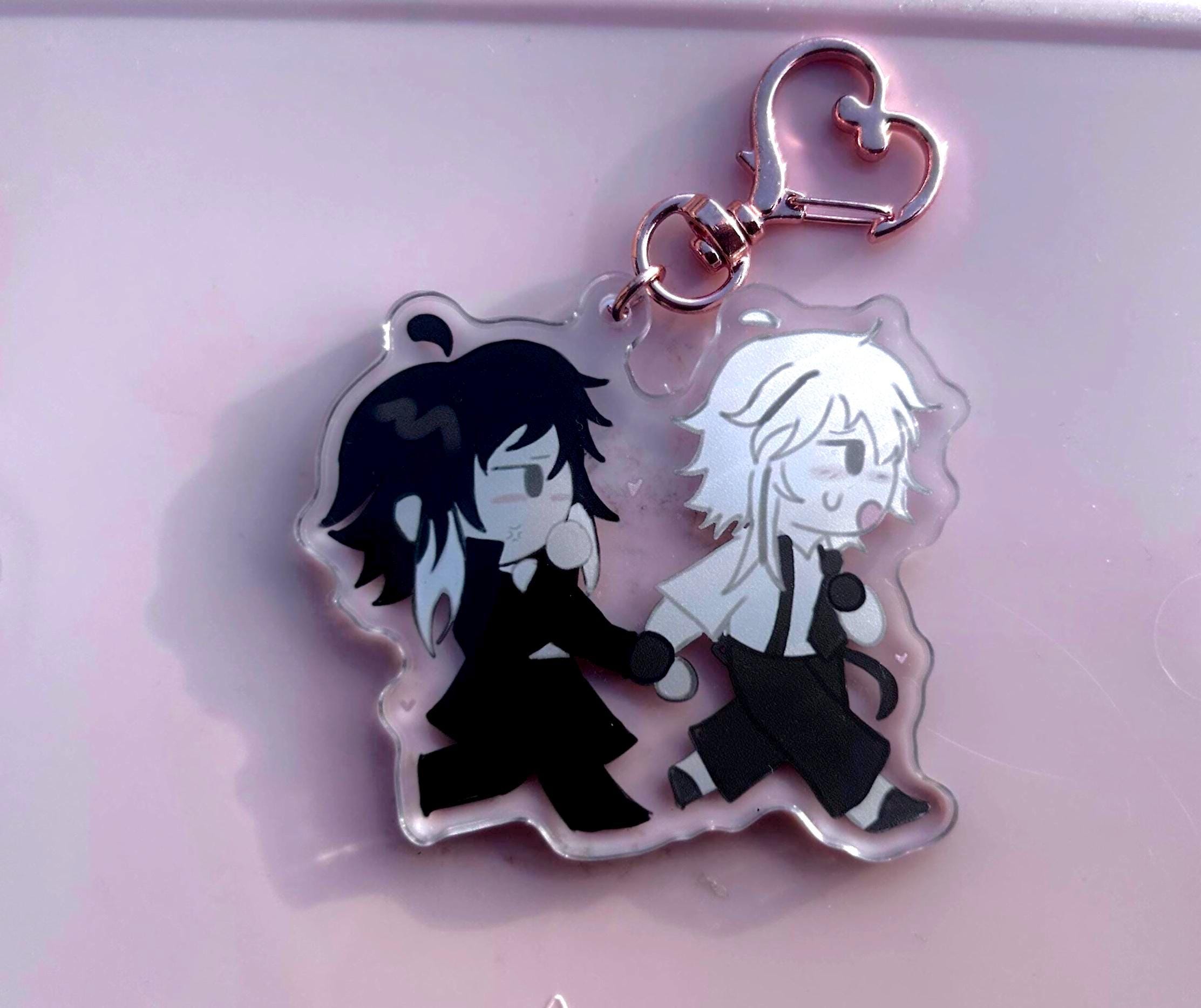 Sskk- Atsushi and Akutagawa Bsd/bungo Stray Dogs Keychain - Etsy
