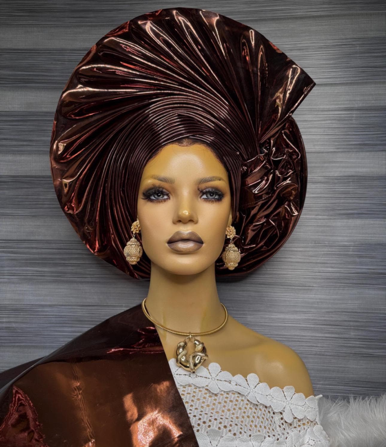 Liquid Metallic Leather, Assorted Colors, Auto Gele Ready to  display picture 1