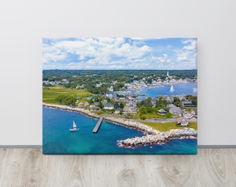 Rhode Island Background Wall Art Canvas, Coastal Home Decor, Scenic Rhode Island Landscape Print, Housewarming Gift for Rhode Island Lover